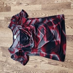 (M) Clientele Black Lace Detail Business Casual Art Deco Lightweight